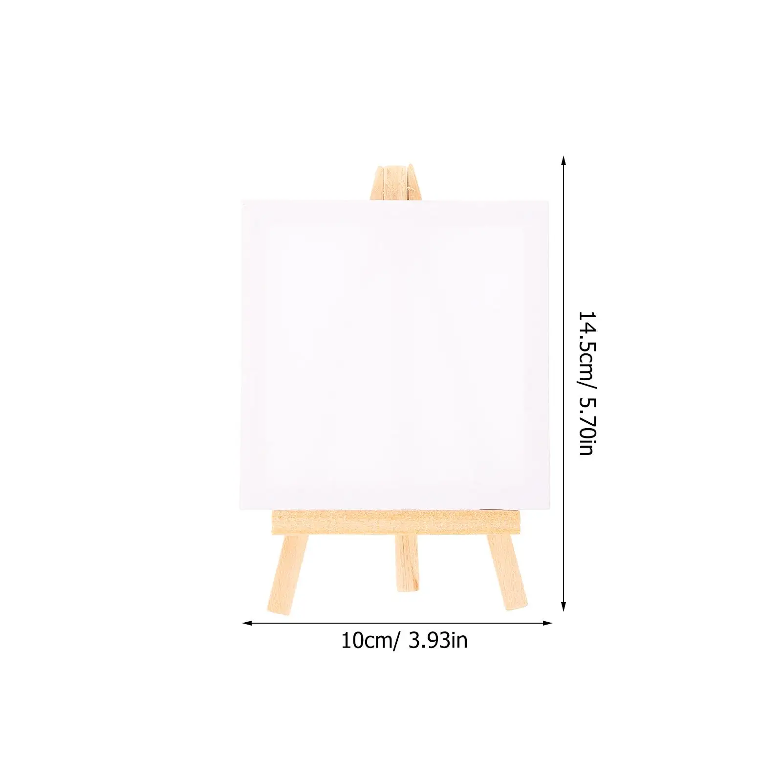 1 Juego de Mini caballete de lienzo, lienzos estirados, soporte triangular multifunción Diy, herramientas de pintura, paneles, suministros de arte estables