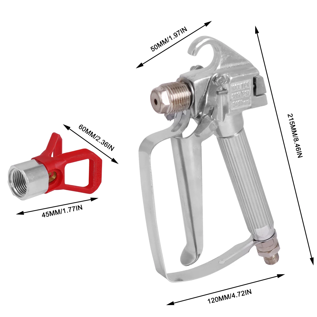 Pistola a spruzzo Airless ad alta pressione 3600PSI con spruzzatore della pompa della protezione dell'ugello e macchina a spruzzo Airless per Wagner Titan