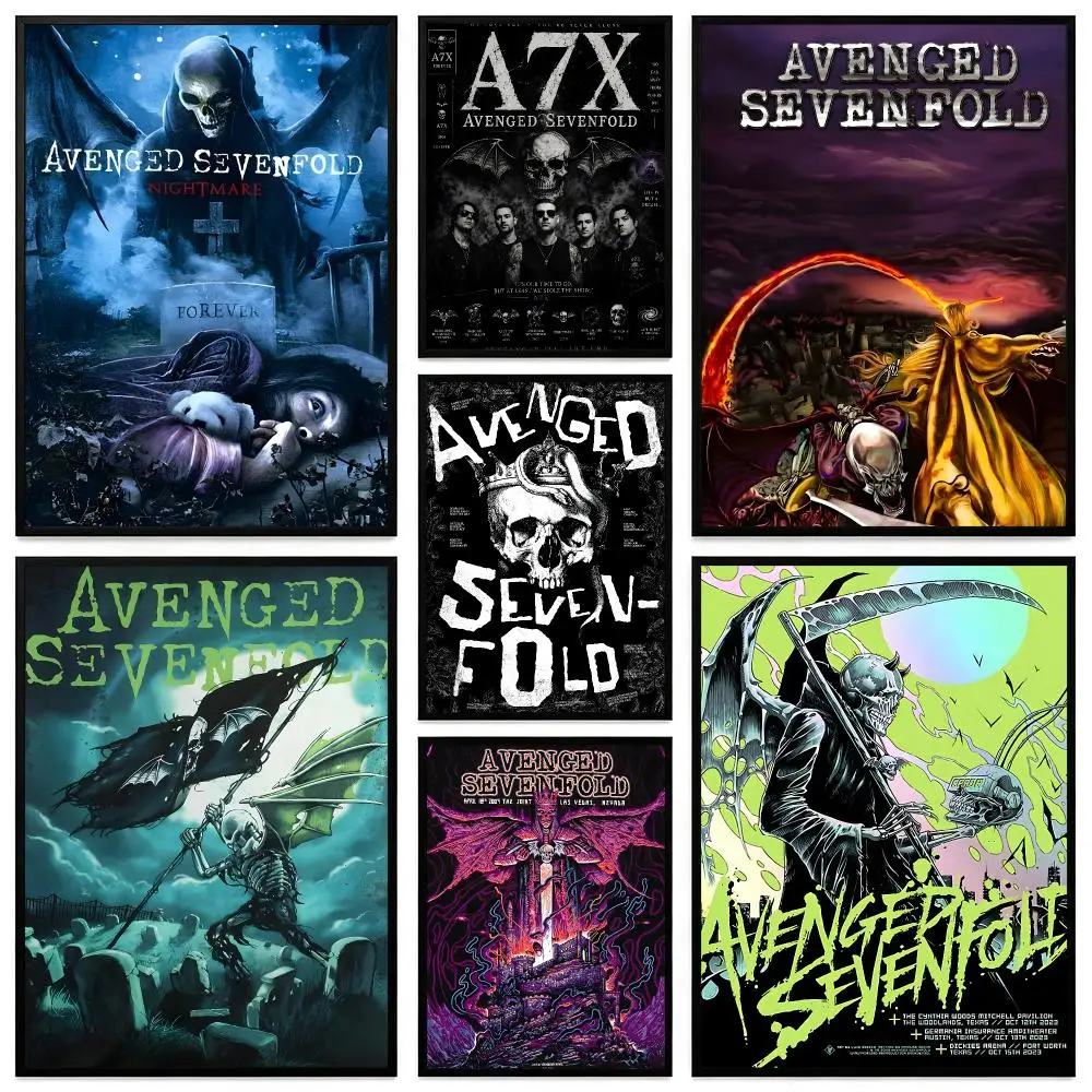 band Avenged Sevenfold Poster Poster HD Printing Premium Luxury Style Wall Art Home Decor For living room Bedroom Gift