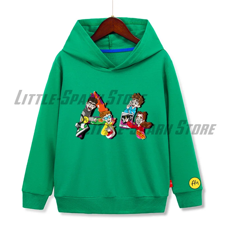 A4 Team Lamba Kids Hooded Sweatshirt Влад Бумага А4 Soft Cotton Pullover with Graphic Print for Boys Girls, Summer Child Clothin