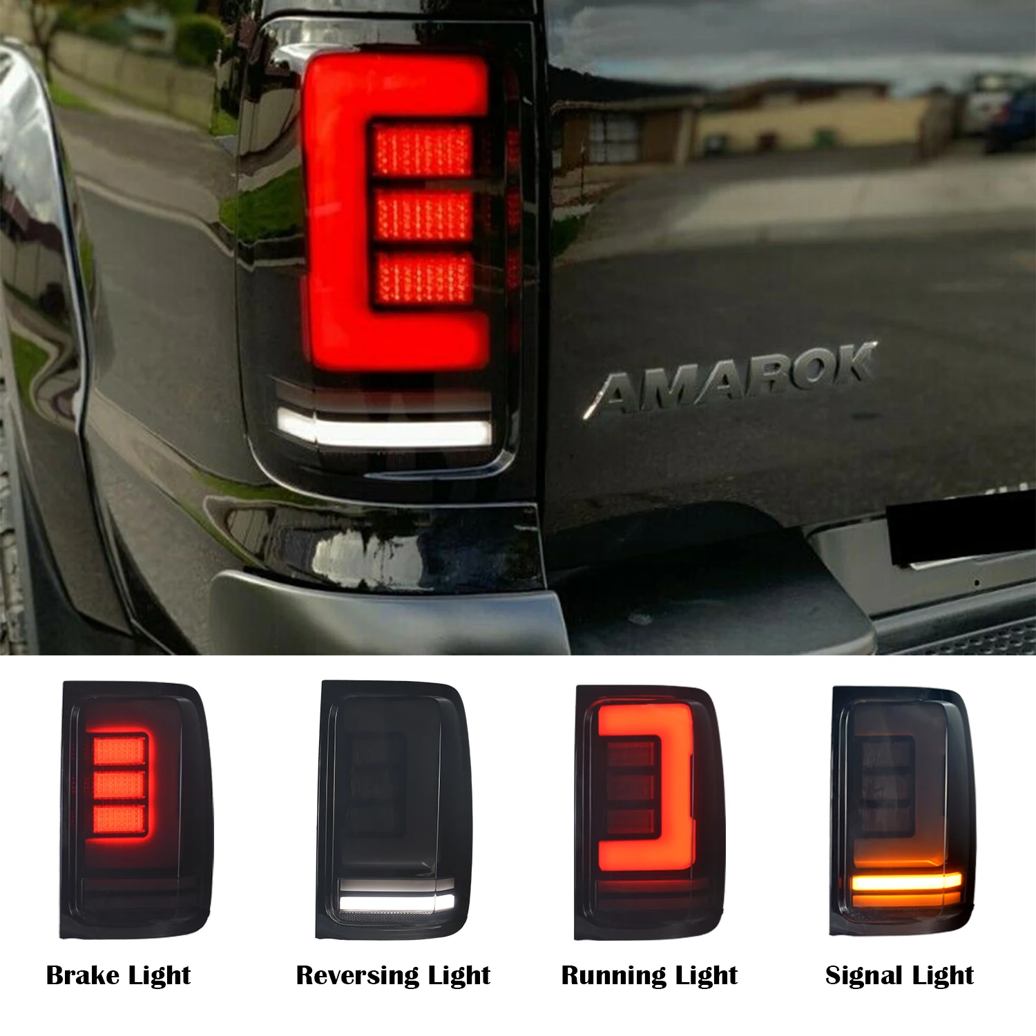 

Автоматические светодиодные лампы для Vw Amarok V6, задние фонари с указателем поворота, фары заднего хода, подходят для ламп Vw Amarok V6 2008-2020, пикап