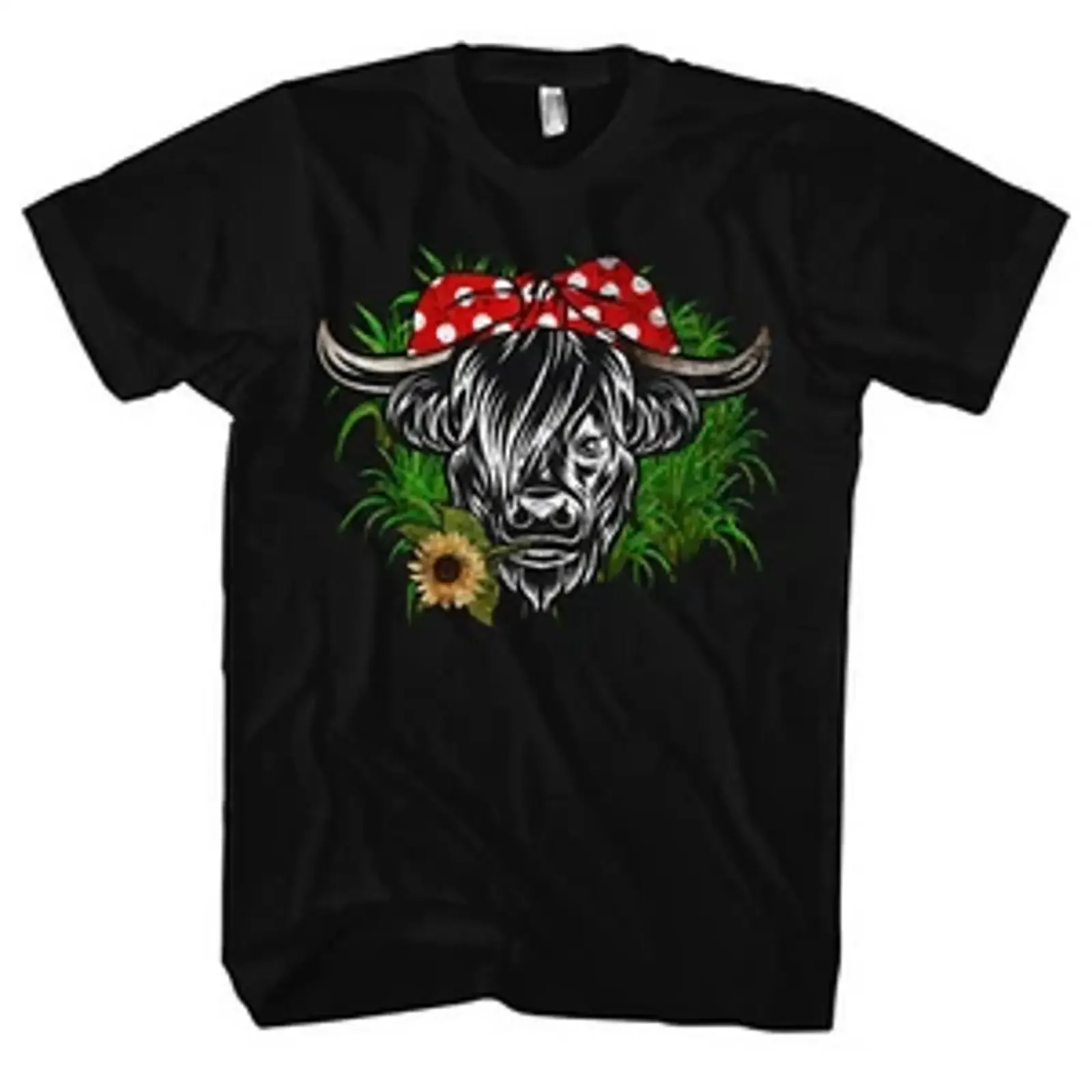 Highland Cattle T Shirt Farmer Cow Tractor M2 vintage Washed Top For Everyday Wear Soft streetwear Unisex graphic Comfortable