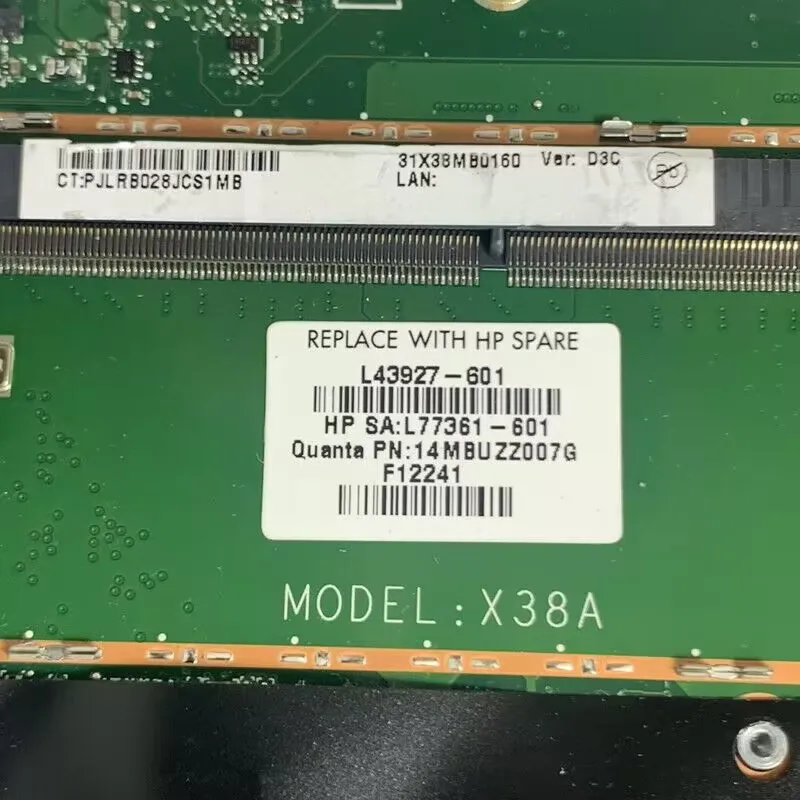 

L43927-001 L43927-601 L77361-601 для HP 15-DF W/SRGKW I7-10510U CPU DAX38AMBAD0 Материнская плата ноутбука N17S-G2-A1 MX250 100% протестировано