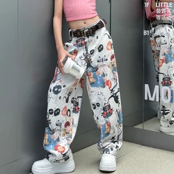 Funny Graffiti Print Children Pants Chic Fashion Girls Harajuku Wide Leg Trousers Loose Pantalones Boy Sweatpants Streetwear New