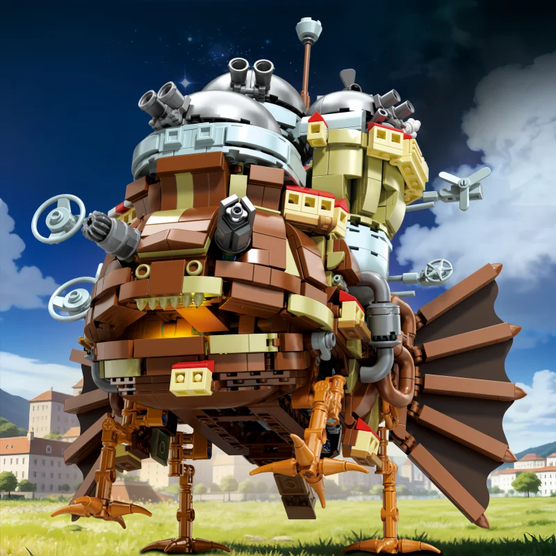 new-creative-diy-castle-kit-building-blocks-cartoon-frog-castle-steampunk-electric-castle-building-brick-toy-birthday-gifts