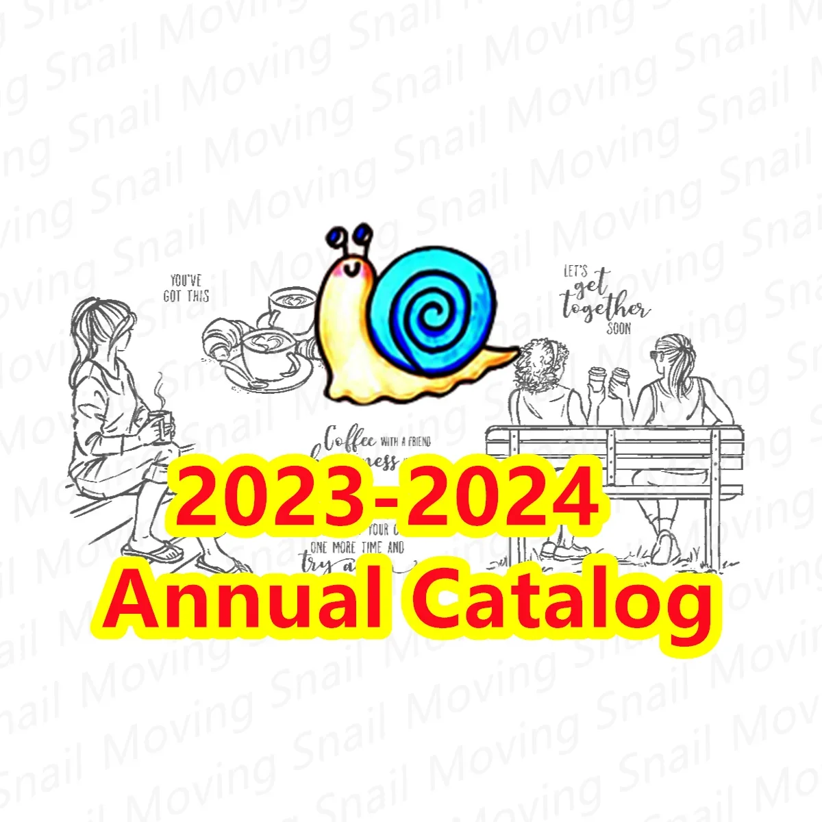 May 2023 to April 2024 New Catalog Coffee With Friends Clear Stamps Sets and Metal Cutting Dies Scrapbooking For Card Making