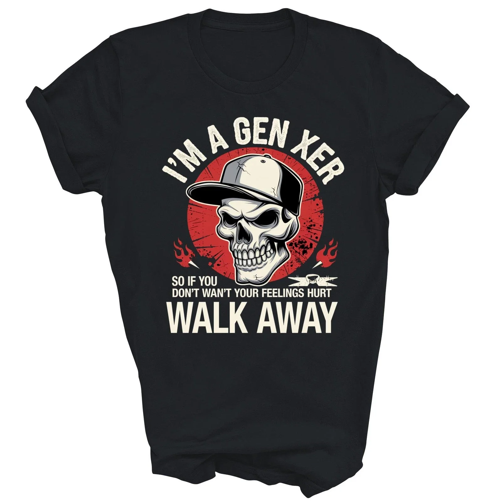 

I'm A Gen Xer Feelings Hurt Walk Away Unisex Men Women Vintage T Shirt Streetwear Oversize Short Sleeve Casual Tee Cotton top