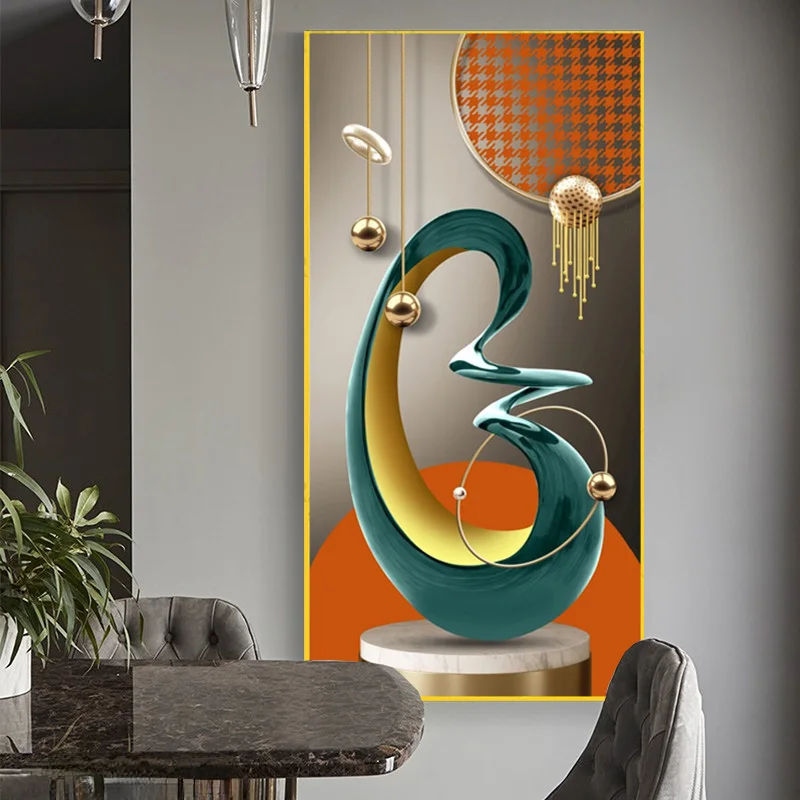 

Nordic Simple Modern Abstract Geometric Painting Porch Living Room Murals Poster Wall Picture Decorative Picture Home Decoration