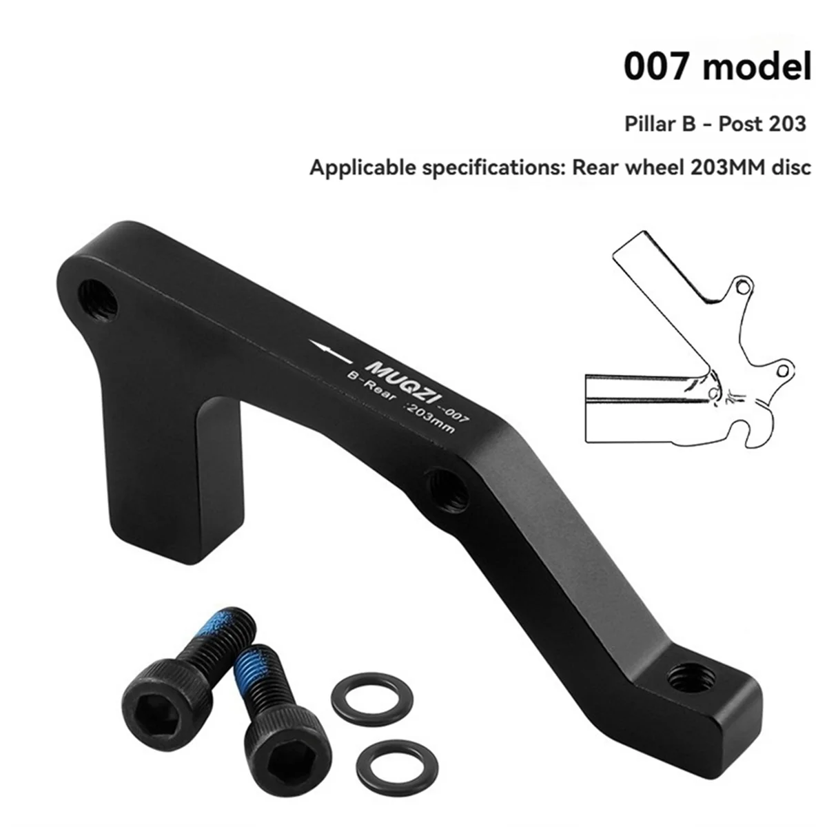 ABXY  Mountain Bike Disc Brake Adapter Disc Brake Adapter Front Fork Frame A/B Column to 203/203mm Conversion Seat Style 5