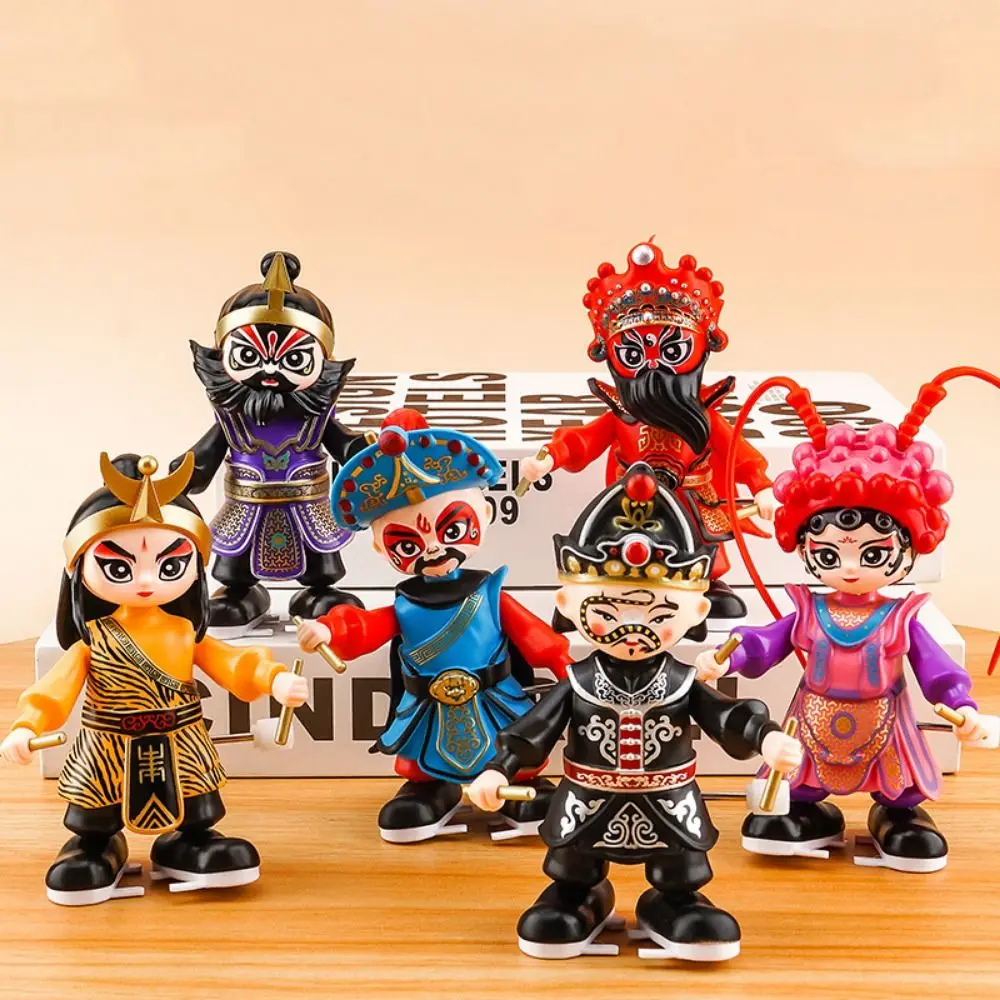 

Water Margin Opera Clockwork Doll Facial Makeup Wave Hands Walking Dancing Toy Winding Spring Chinese Traditional