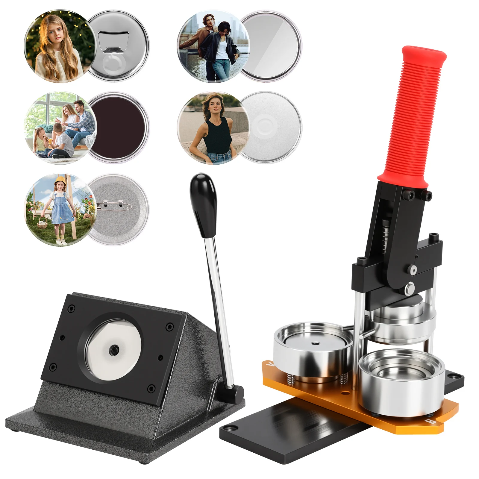 Badge Making Machine, Magnet Making Machine, Photo Making Machine, Button Making Machine for making fridge magnets, badges, etc.