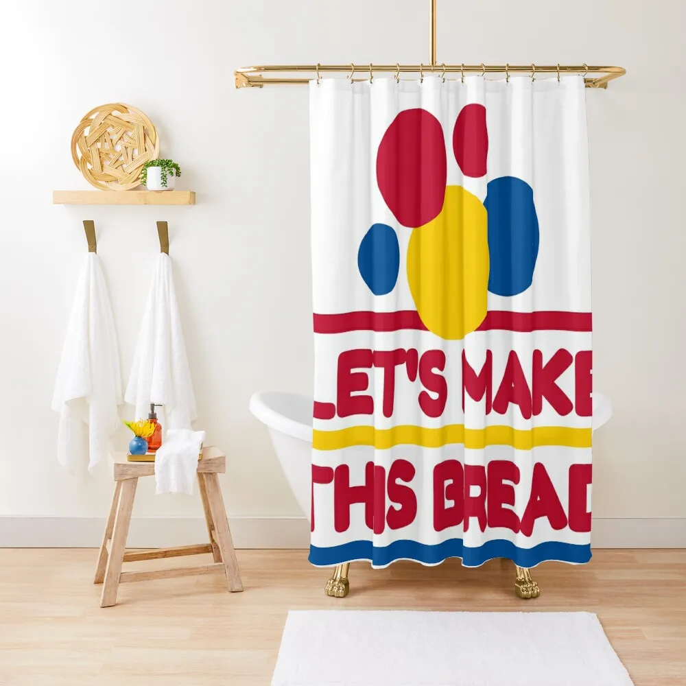 

Let's Make This Bread Wonderbread Parody Logo Shower Curtain Cover Cute Shower Curtain