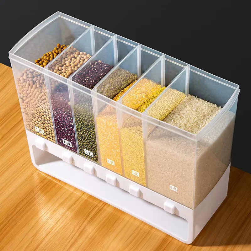 Rice Dispenser Storage Box Container Insect Moisture Proof Seal Grain Kitchen Organizer Container Box Dry Food Automatic Racks