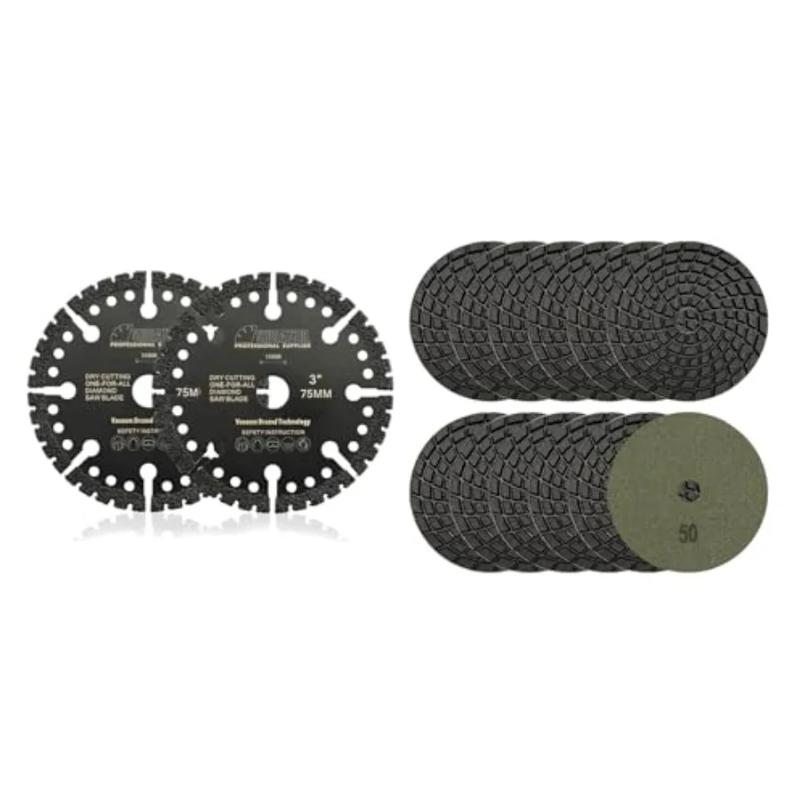 

Diamond Metal Cutting Disc 3-InchSaw Blade All Purpose Cut Off Wheel for Rebar Metal Angle Iron Stainless Steel Marble Granite