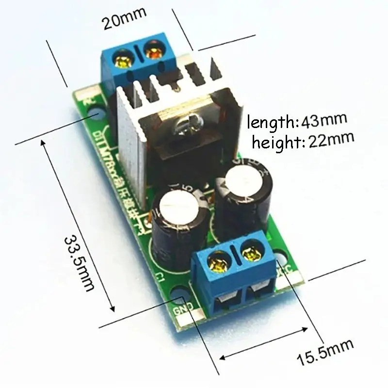 L7812 LM7812 Three-terminal Regulator Power Supply Module Rectifier Filter Power Converter 3A Rectifier Bridge 12V Stabilizer