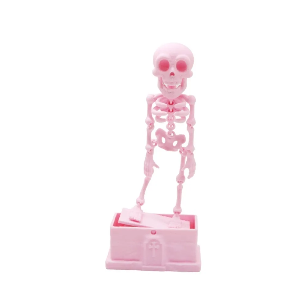 3D Printed Dancing Skeleton Aquarium Bubbler Plastic with Air Tube Fish Tank Dance Skull Ornament Air Driven Gothic