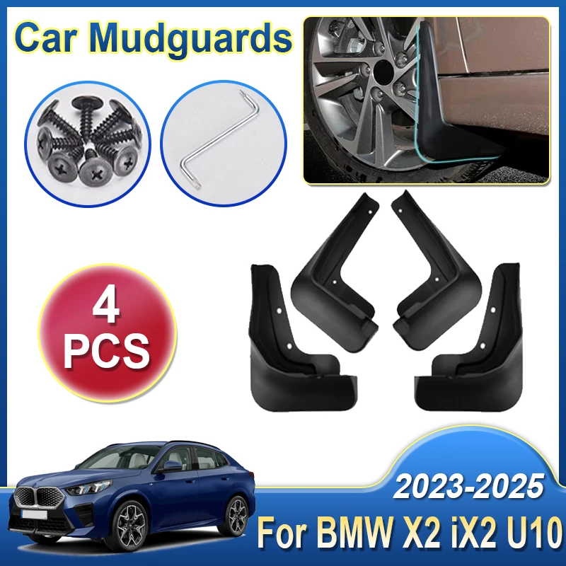 

For BMW X2 Accessories iX2 U10 2023 2024 2025 Accessories Car Mud Front Rear Wheels Anti-splash Mudguards Splash Fender Parts