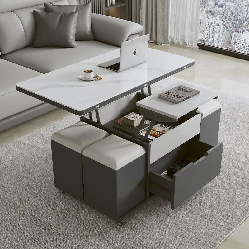 

Gray Style Coffee Table Multifunctional Designer Space Luxury Coffee Table Modern Minimalist Meuble Salon Living Room Furniture