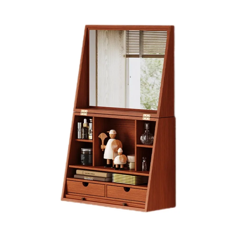 Dresser, suspended wall-mounted Japanese-style bedroom, all solid wood wall-mounted 60cm small makeup table, suspended
