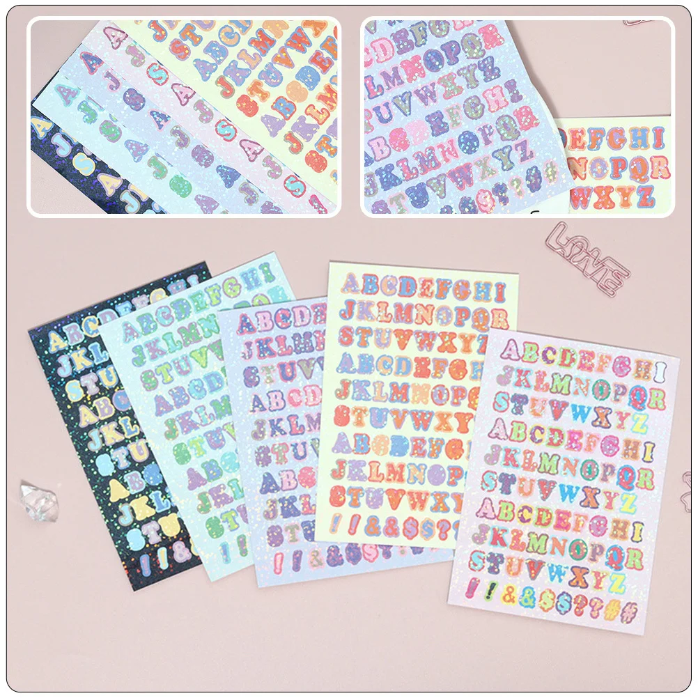 

15 Sheets Colorful Alphabet Stickers Reliable PVC Letter Decals for Handmade Crafts Scrapbooking Nursery Room Decor Adorable DIY