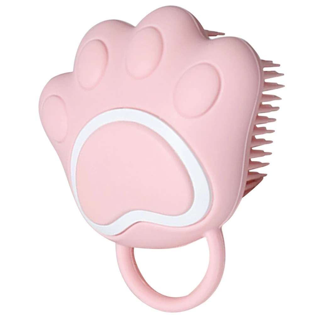 

Silicone Shampoo Brush Scalp Scrubber Massage Tool for Baby Kids Pink Soft Bristles Body Massager Cleaning Accessories