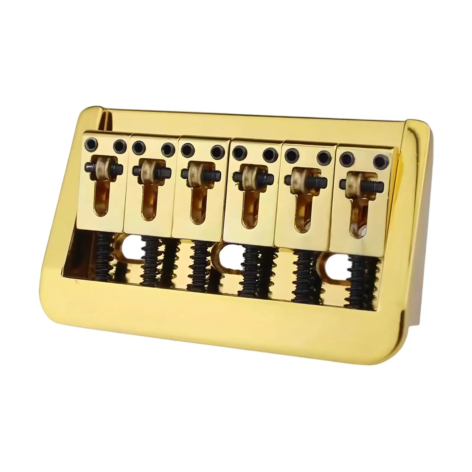 

Мост для электрогитары, регулируемый с латунными фиксированными седлами, цинковый сплав, устойчивый к ржавчине, простая установка, обновление, стандартные 6-струнные