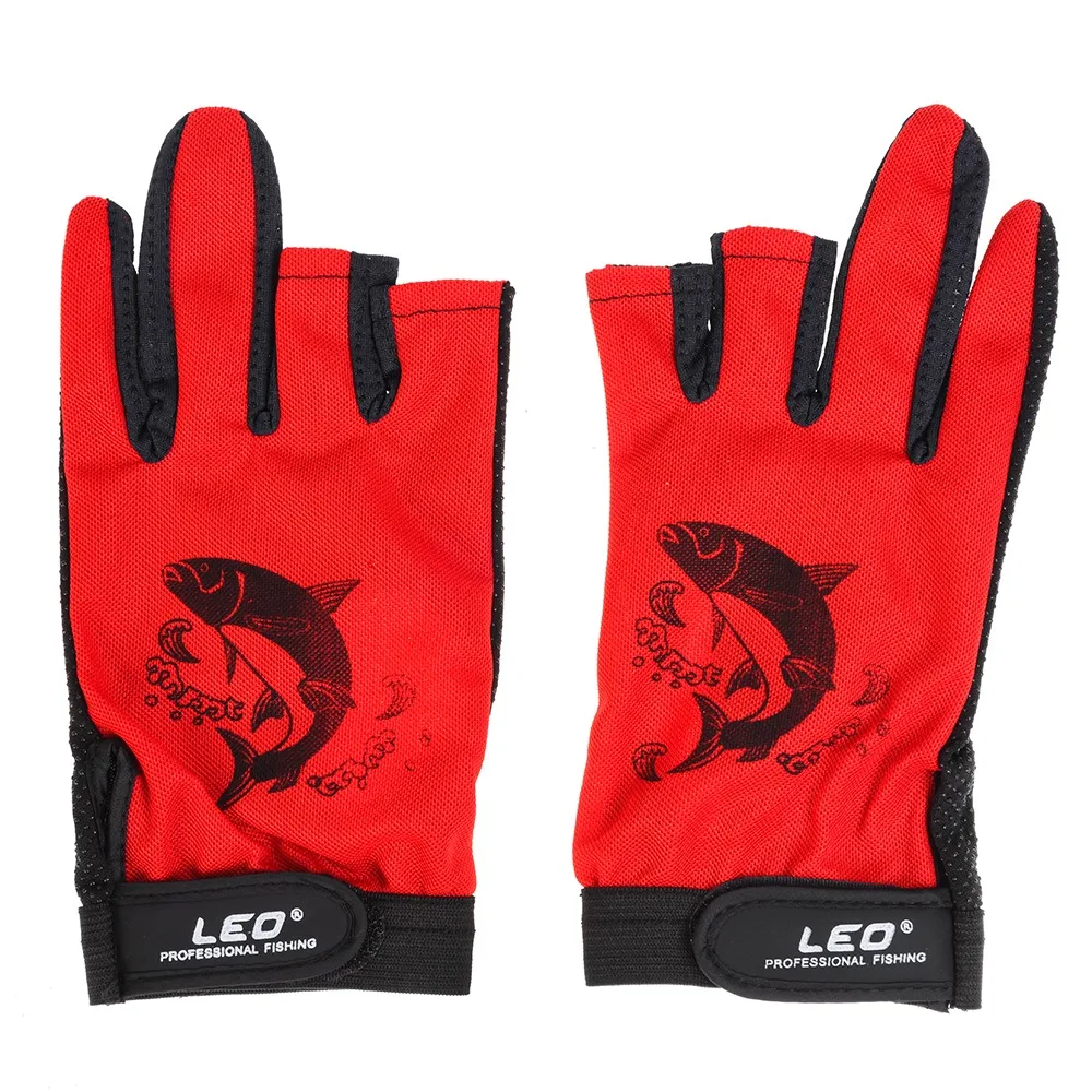 2 Pairs Portable Fingerless Fishing Gloves Anti-Slip Breathable Kayak Glove 3 Colors Lightweight Outdoor Sports Gloves for Men