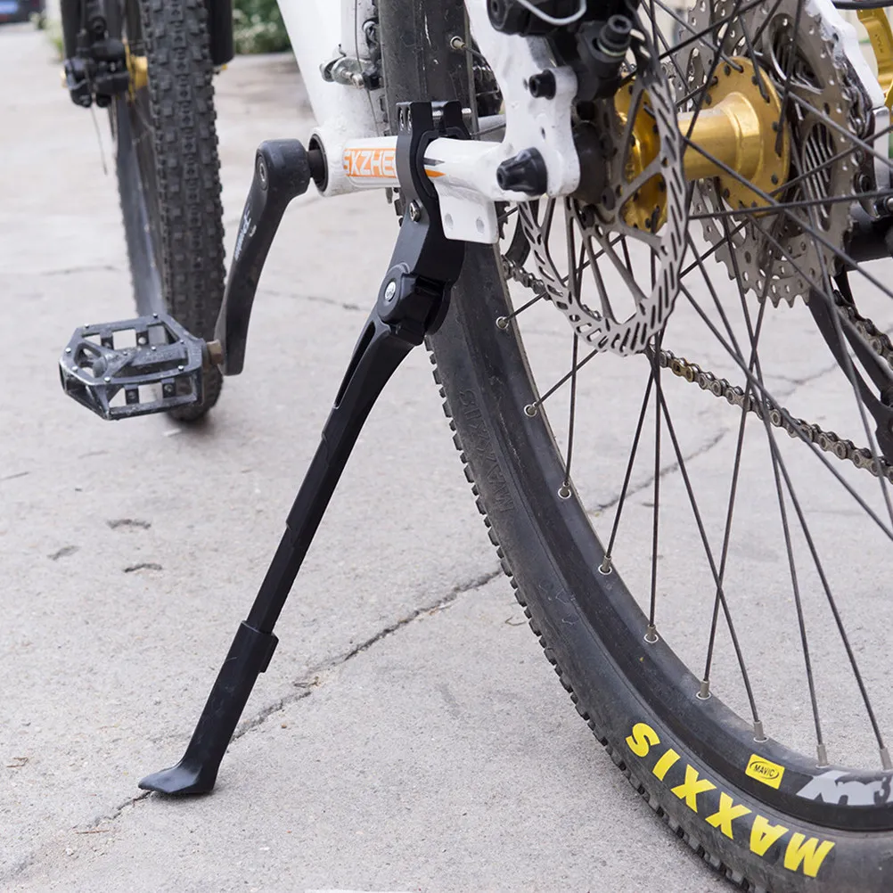 

Aluminum Alloy Bike Kickstand for 22-27 Inch Wheels Quick Release Sturdy Parking Rack Stable Support Side Foot Brace Black