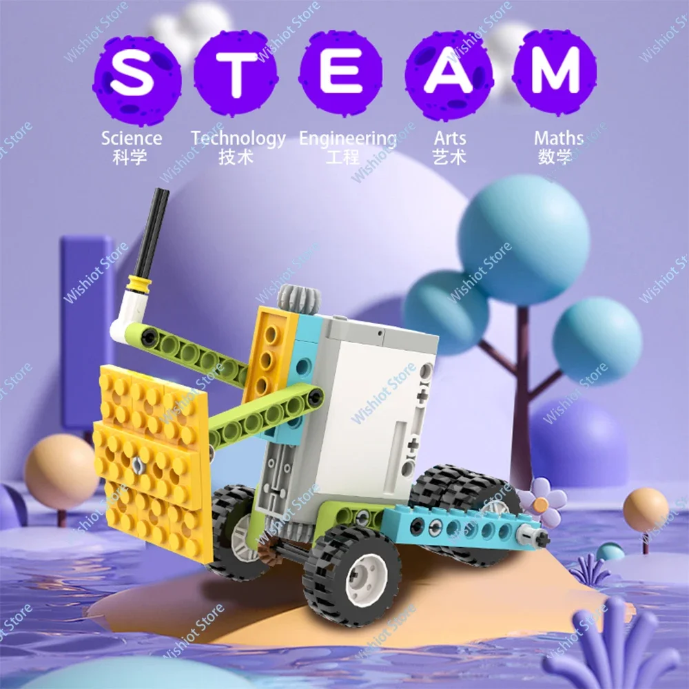 Bloques de construcción de programación de aplicaciones 50 en 1, juego educativo de ciencia, Kit de Robot de codificación, caja de batería de juguete STEM y Motor de potencia integrado