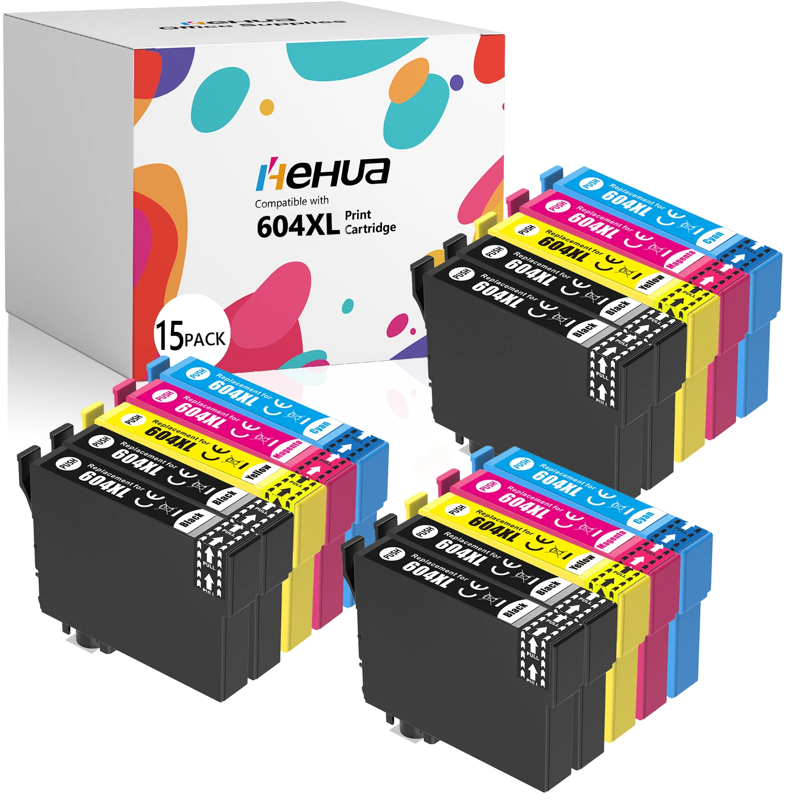 15 x 604XL Tintenpatrone kompatibel für Epson XP-2200 2205 3200 3205 4200 4205 WF-2910DWF 2930DWF 2935DWF 2950DWF