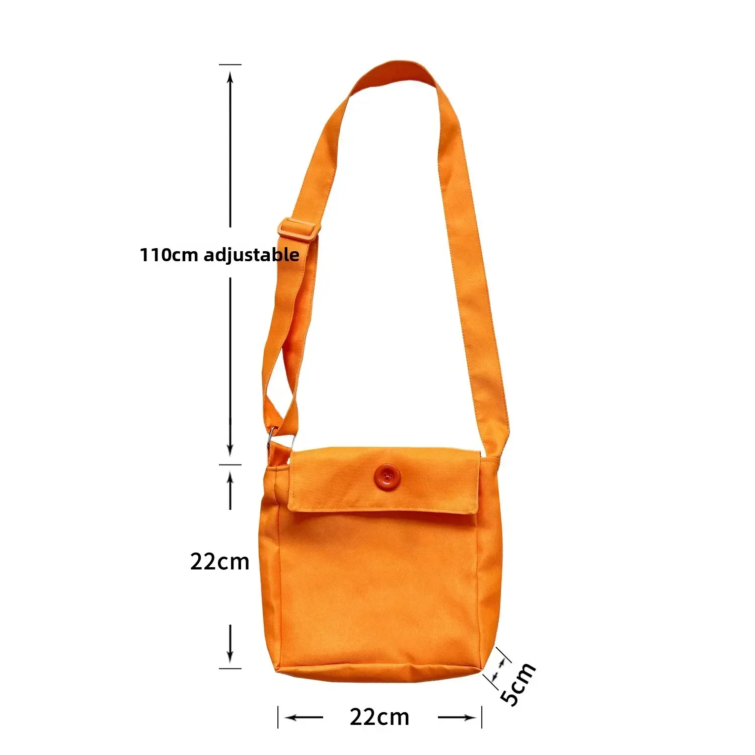 Stofftasche, Requisiten-Rucksack, Umhängetasche, für den Notfall zu Hause, orangefarbene Tasche, Umhängetasche, zweidimensionale Umhängetasche für Kinder – Detail 2