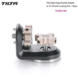 Tilta TA-RRA-1420 Right Angle Rosette Adapter to 1/4″-20 with Locating Pins – Black for Tilta Nucleus Nano II Control Handle