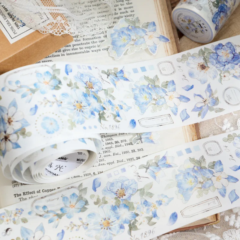 1pcs/1lot Decorative Adhesive tapes Writing Flower Words masking tapes Junk Journal Scrapbooking stikcers DIY