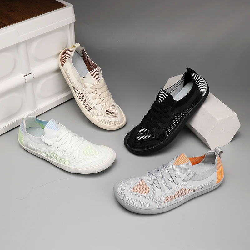 Summer Mesh Wide-Toe Walking Shoes Breathable soft sole Barefoot Men Shoes Men's Fitness Shoes Lightweight Sports Style Footwear