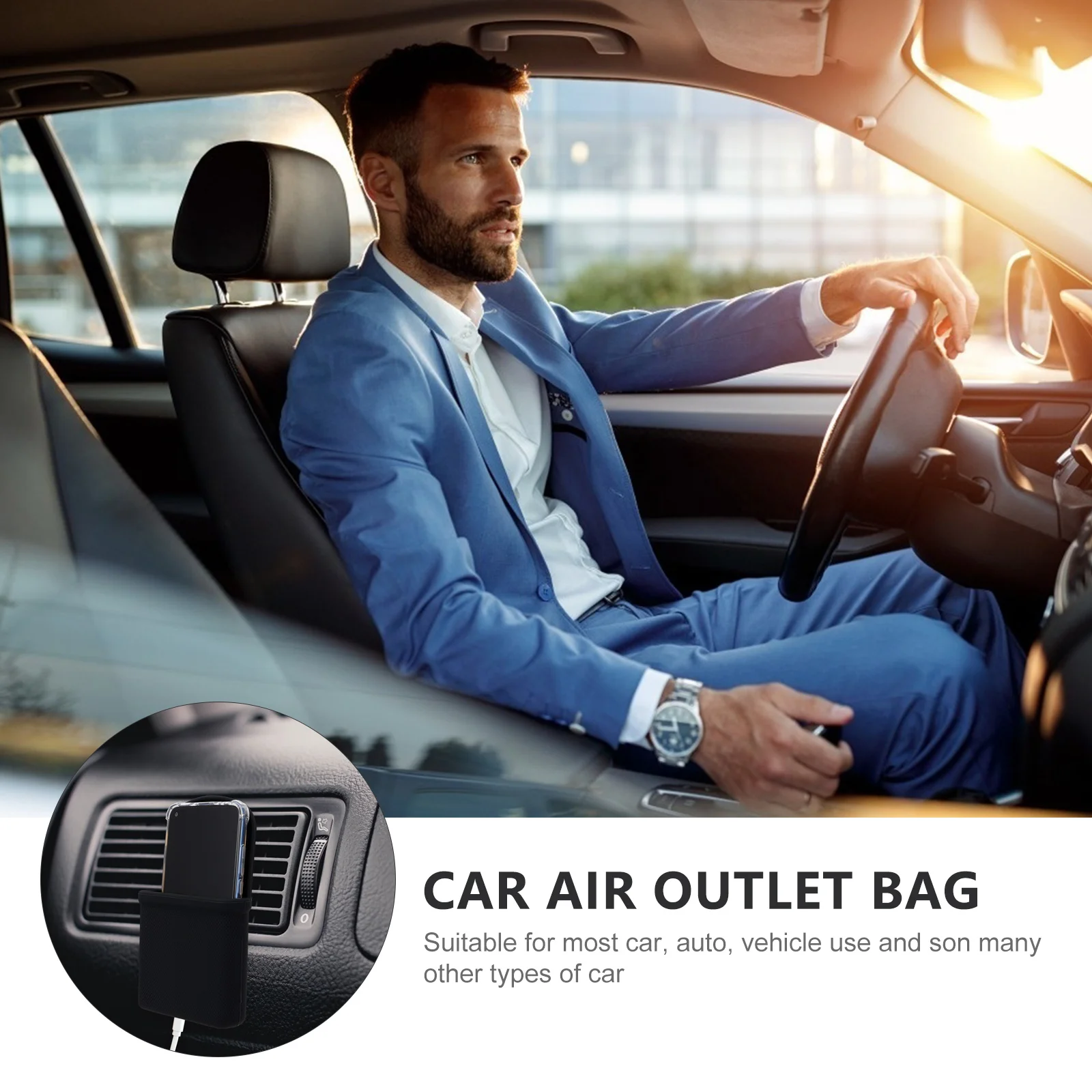 

1pc Bag Premium Organizer Pouch For Keys Car Storage Organizer Cards Car Pouch Phone Vent Storage