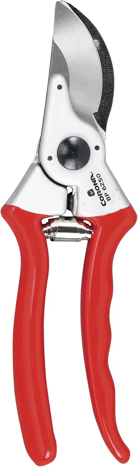 

Forged Aluminum Bypass Hand Pruner - 1 Inch Cut Capacity Garden Shears, Red