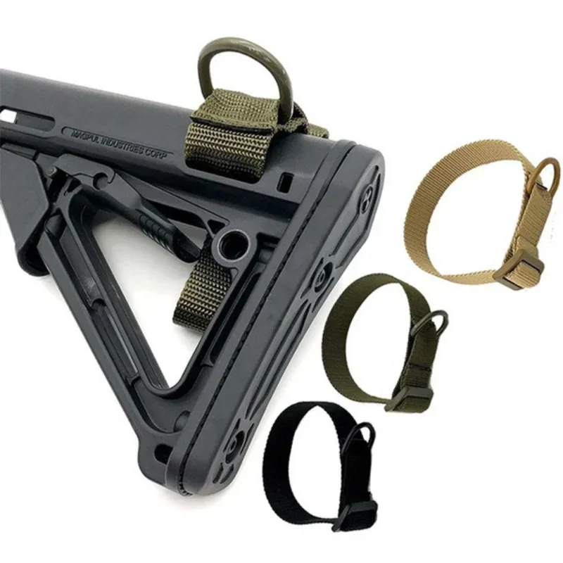 Military Airsoft Tactical ButtStock Sling Adapter Rifle Stock Gun Strap Rope Strapping Belt Hunting Accessories