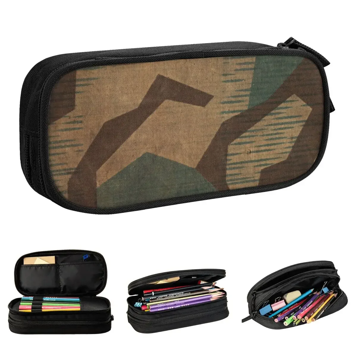 

Splintertarn German Camouflage Pencil Case Army Camo Pencilcases Pen Holder for Student Bag Students School