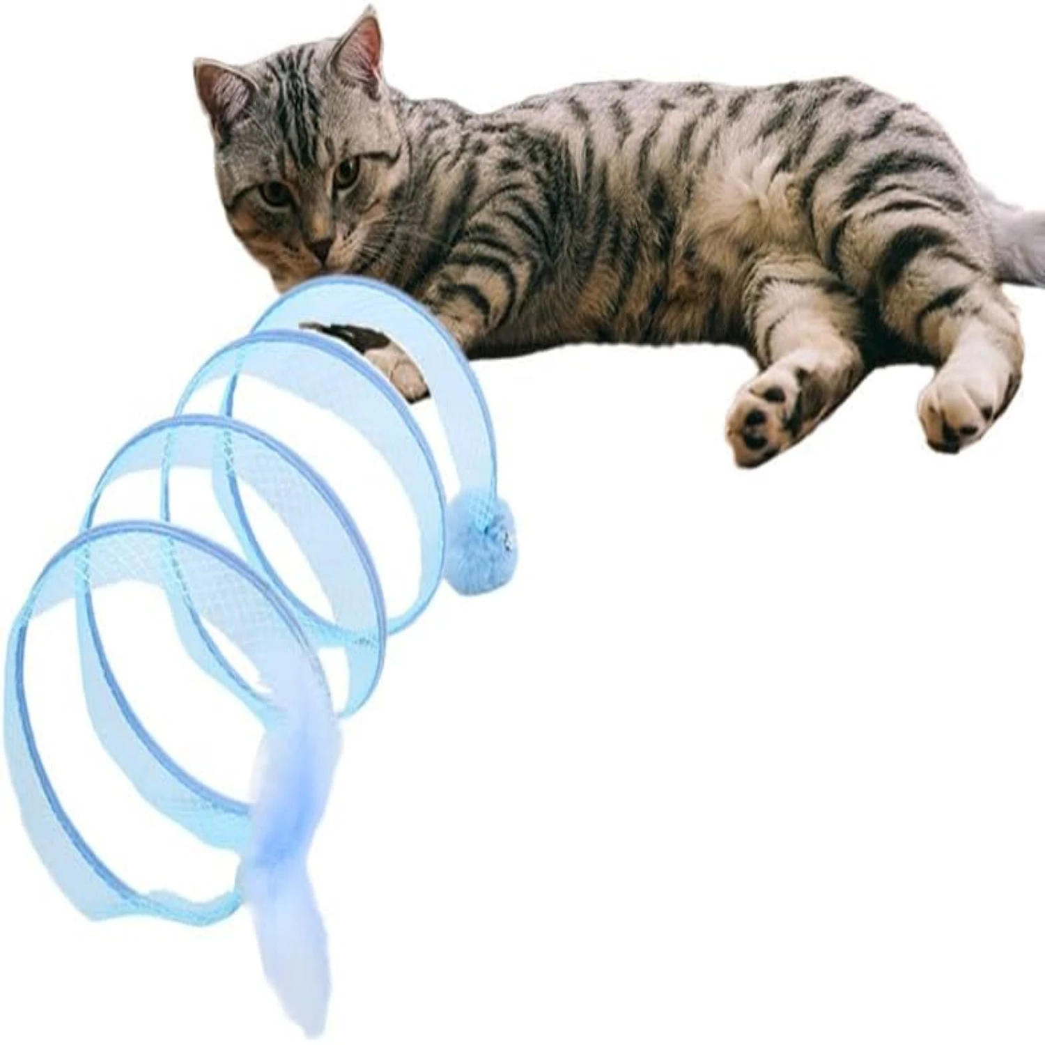 Túnel plegable de primera calidad para mejorar los instinctos naturales de su animal de estimação: juguete conveniente, portátil, duradero y seguro para ho