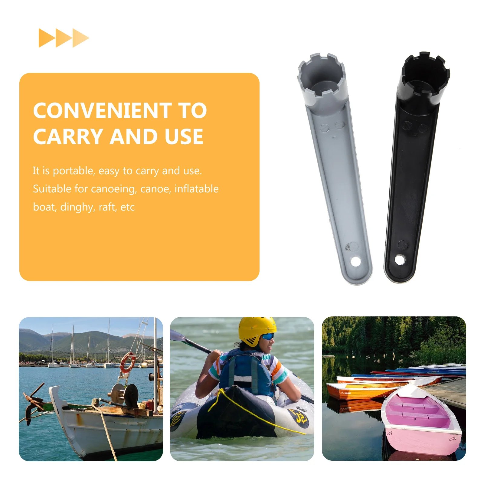 

2Pcs Compact Tpu Kayak Valves Wrench Comfortable Handle WearResistant Spanner For Inflatable Boat Accessories