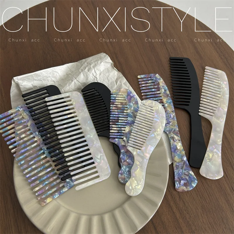 

Portable hair comb: Large wide tooth delicate niche small short hair comb Acetate comb, head comb, mini small comb