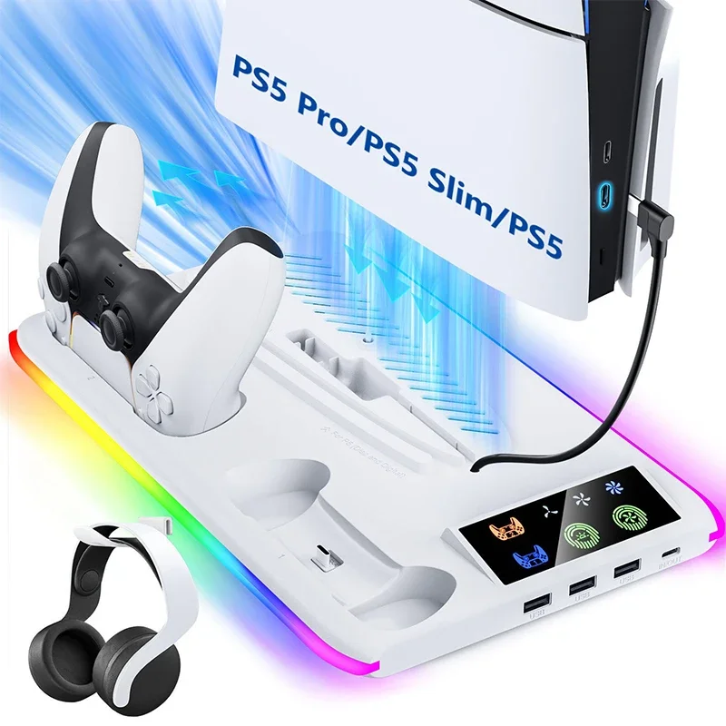 for-ps5-slim-ps5-stand-cooling-holder-controller-charging-station-with-headphone-hook-rgb-light-3-levels-cooling-fan-for-ps5