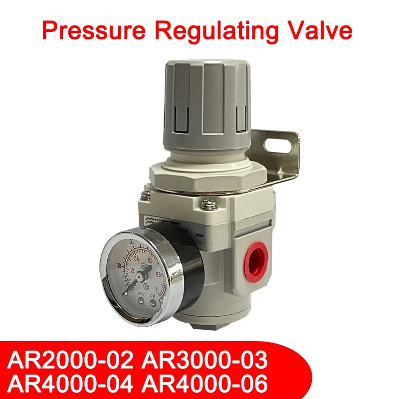 AR2000-02 AR3000-03 1/4'' Air Pressure Regulator Control Compressor Pump Gas Regulating Treatment Units with Gauge Adjustable