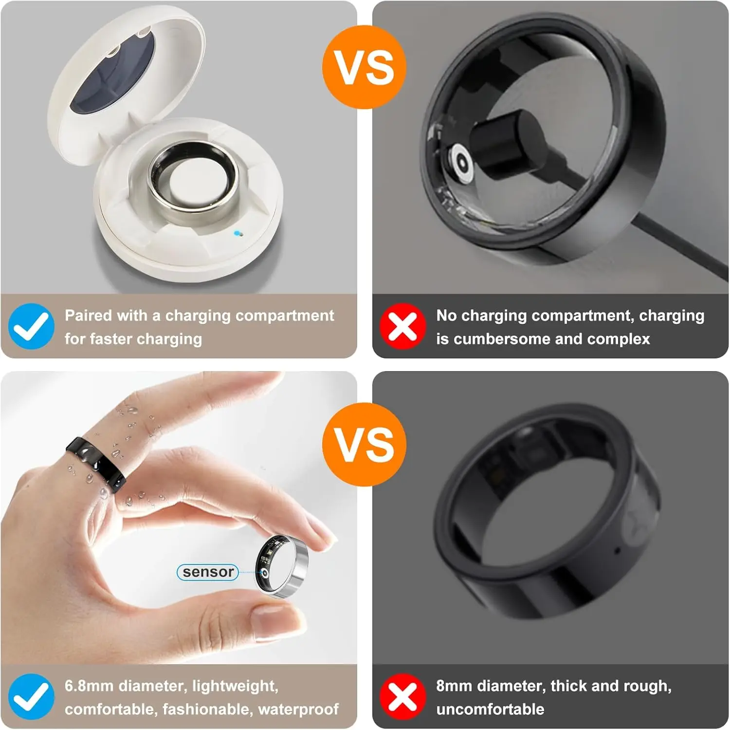 S10 المرأة رقيقة الذكية حلقة جهاز تعقب للياقة البدنية معدل ضربات القلب الأكسجين مراقبة دورة الحيض لا التطبيق الاشتراك سبيكة