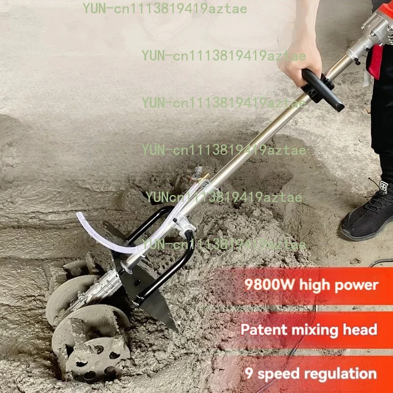 Electric Concrete Mixer Hand Push High Efficiency Feed Mortar Multi-Function Construction Cement Mixer 220V 9800W