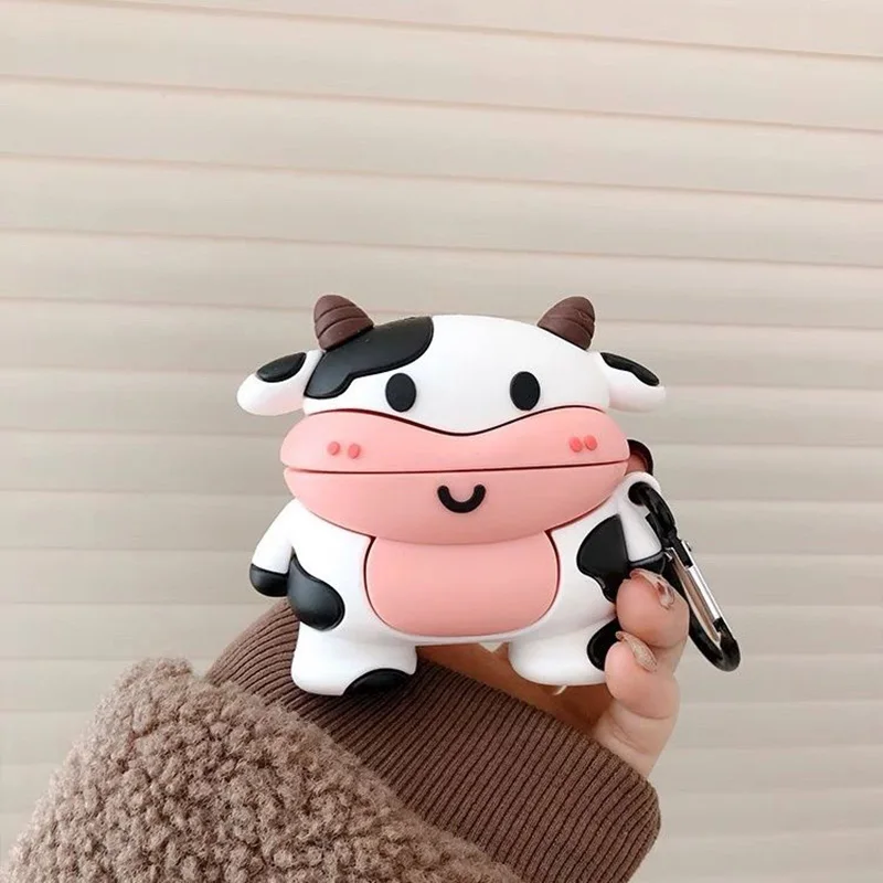 جراب سماعة أذن لاسلكية ثلاثية الأبعاد كرتونية لطيفة لسماعات أبل ، جراب سماعة أذن ، صندوق سماعة رأس ، جديد ، 1 ، 2 ، 3 ، Pro ، 2 ، 3