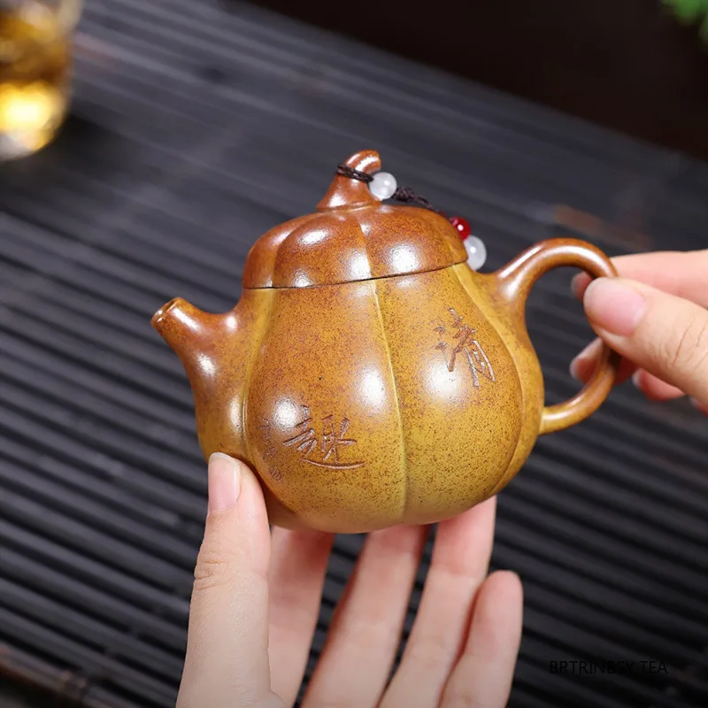 150ml Tradition Yixing Purple Clay Teapot Handmade Eggplant Shape Tea Pot Beauty Tea Infuser Kettle Chinese Zisha Teaware