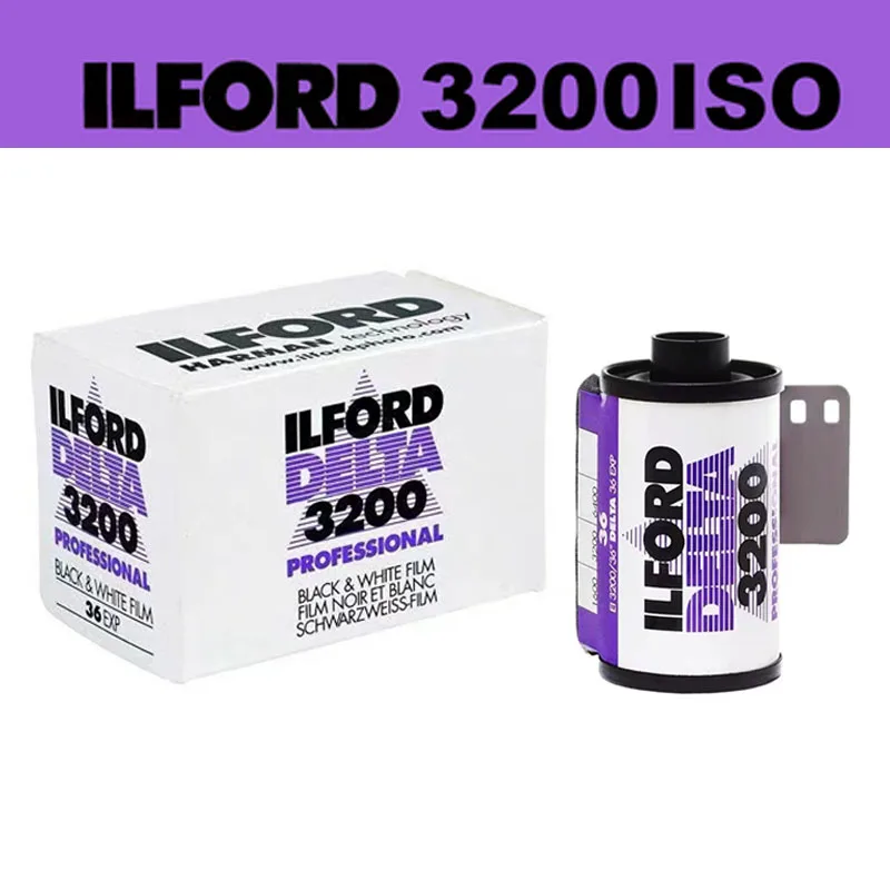 ILFORD Delta3200 135 35 ملم فيلم بريطاني أبيض وأسود أصلي 1-10 لفات لكاميرا كوداك 135 فيلم M35 H35 (تاريخ انتهاء الصلاحية: 2026) #4