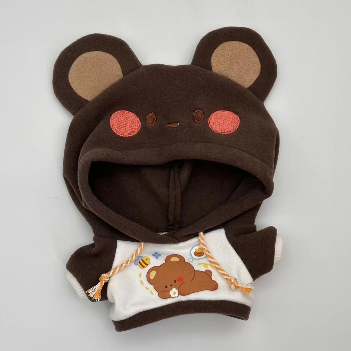 1 قطعة 20 سنتيمتر ملابس دمى أفخم الحيوان هوديي فستان الدمى اكسسوارات الجلوس حفلة تغيير فستان لعبة لتقوم بها بنفسك اللعب