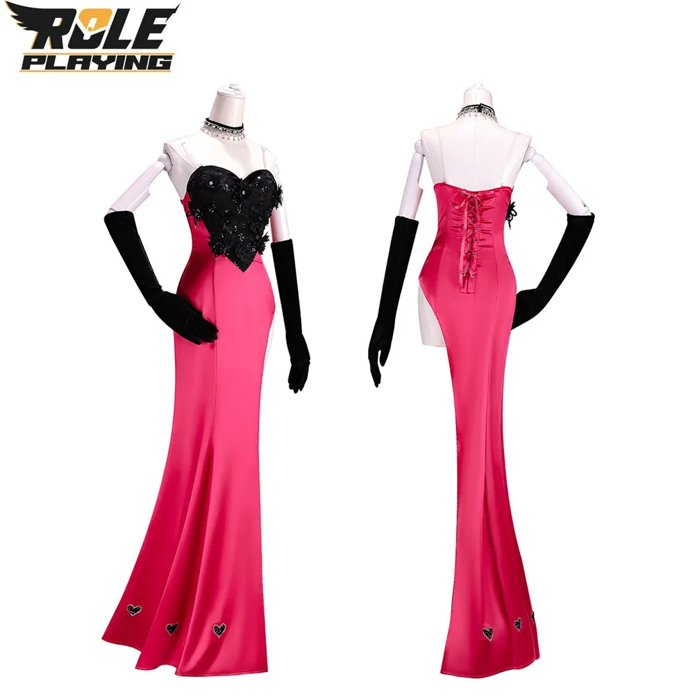 

Angel Cosplay Dust Costume Women Fantasy Dress Necklace Gloves Set Cartoon Anime Hell in Clothing Halloween Carnival Party Suit